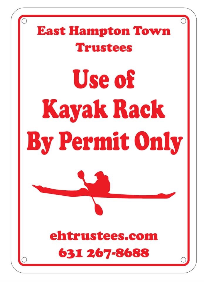New sign for Kayak racks