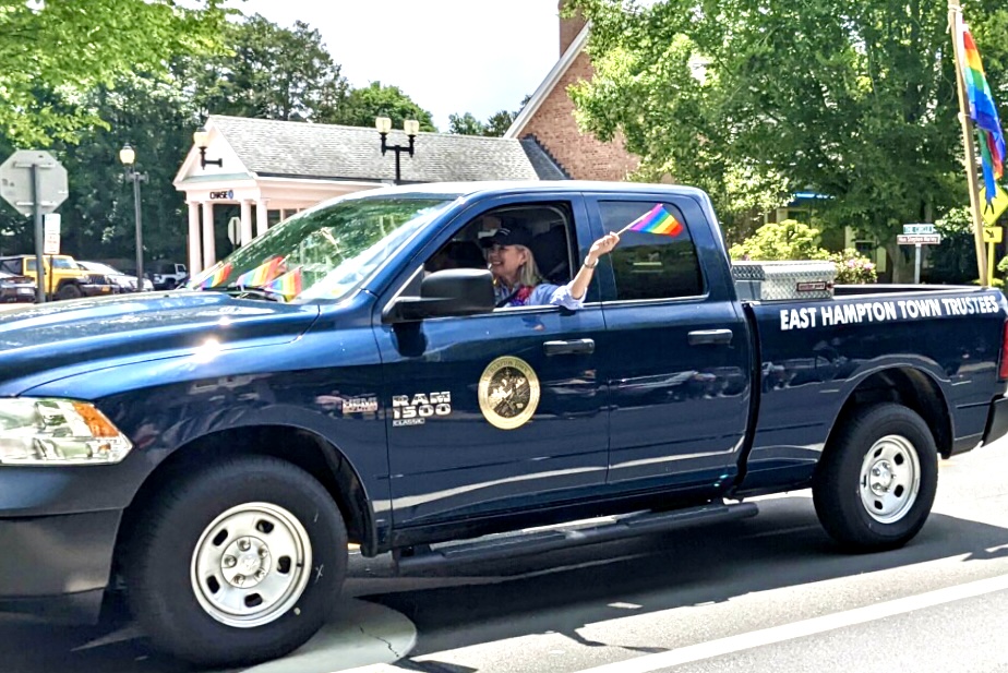East Hampton Town Trustee Truck in Hamptons Pride Parade