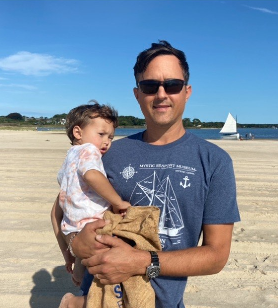 Trustee David Cataletto and Son Surfrider Long Island Chapter Beach Clean Up at Georgica Pond East Hampton NY September 2022
