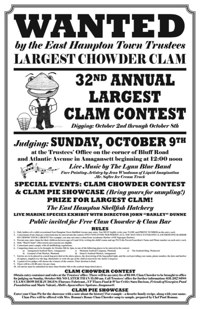 Largest Clam Chowder Poster for 32nd Contest
