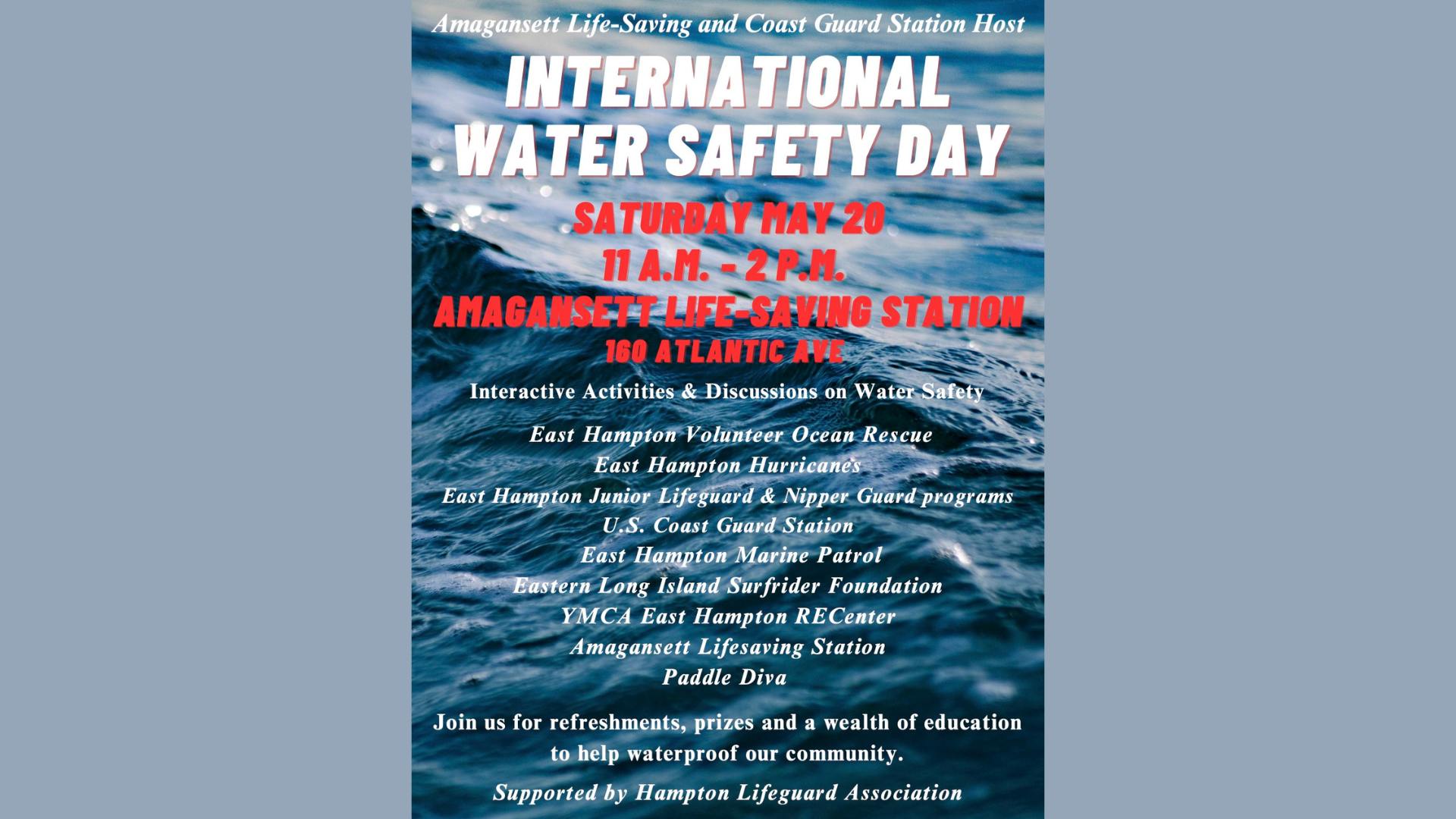International Water Safety Day Announcement