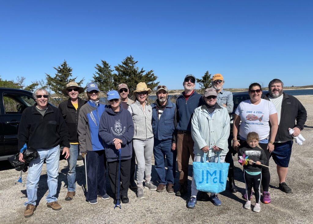 Lazy Point Association members beach clean up May 6, 2023