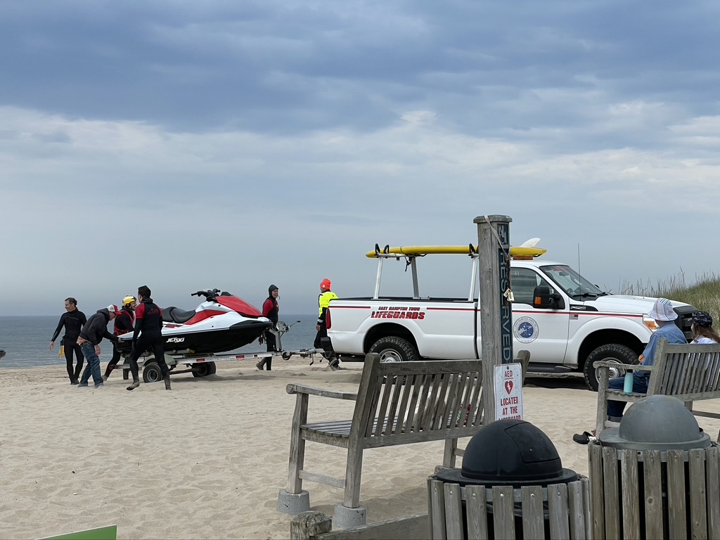 Ocean Rescue at practice at Atlantic Avenue beach Amagansett 5/13/23