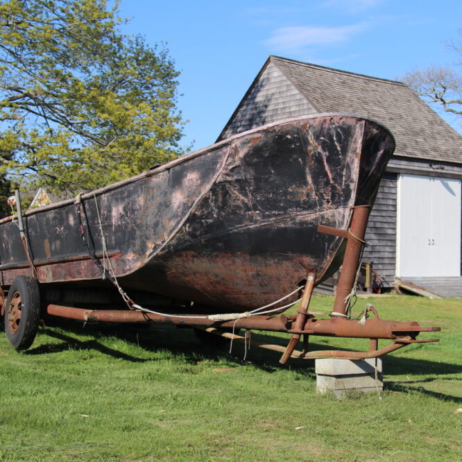 Stuart Vorphal's Vessel on view at East Hampton Historical Farm Photo Durell Godfrey