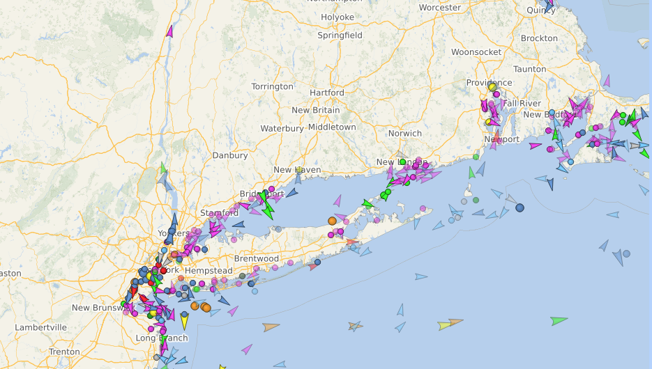 Marine Vessel Traffic Maps North Atlantic Ocean 