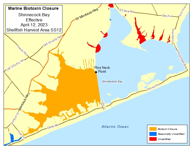 Marine Biotoxin Shinnecock Closure April 12, 2023