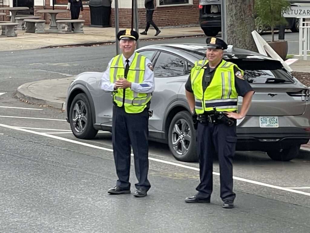 Police officers during the 375th anniversary parade of East Hampton October 14th 2023