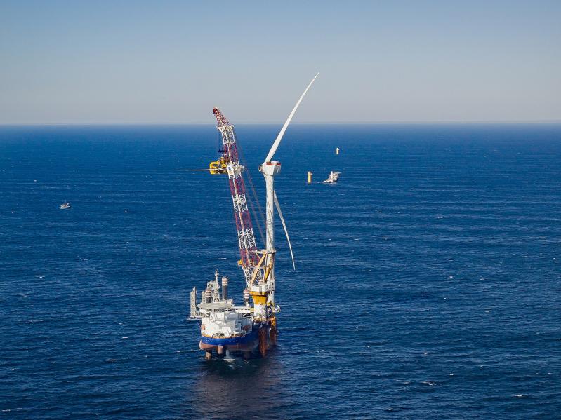 First wind turbine installed 35 miles off the coast of Montauk 11/23