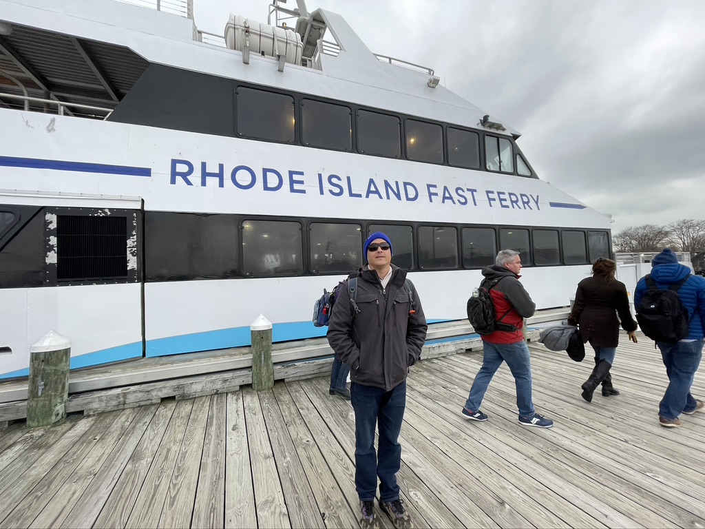 Rhode Island Fast Ferry - back at the pier after a full day on the waters - Trustee David Cataletto 