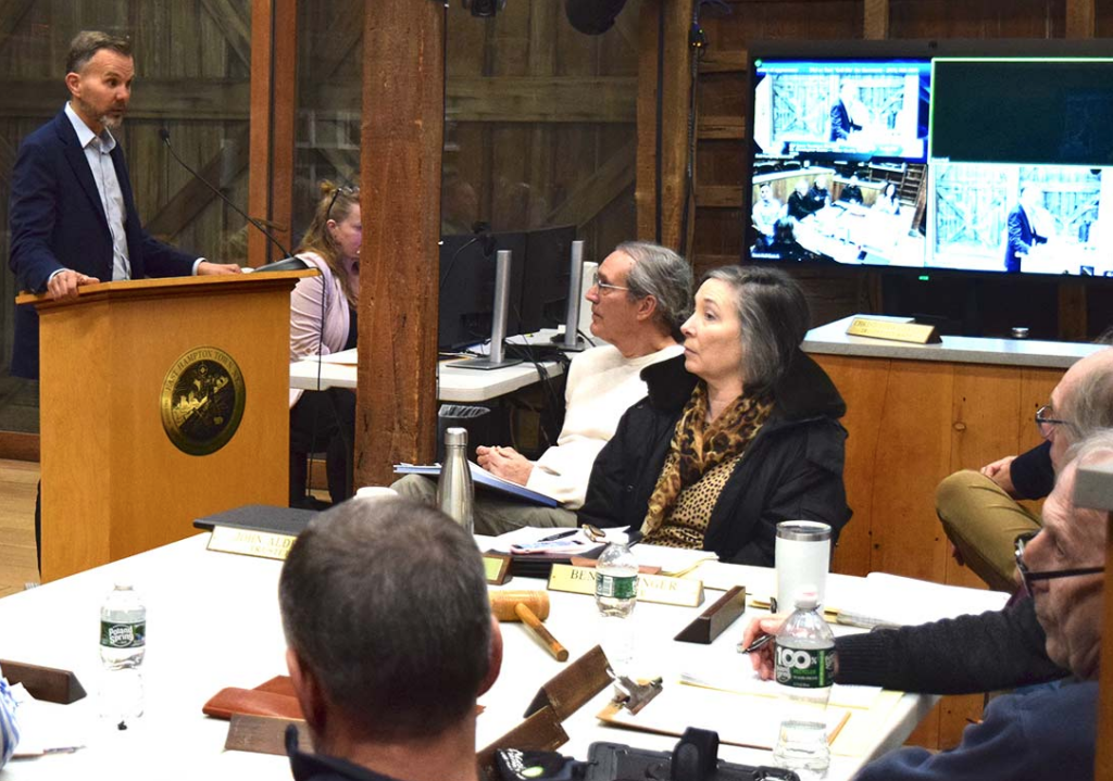 Trustee mtg 3/25/24 Dr. Chris Gobler report 2023 water quality results Photo Christopher Gobler