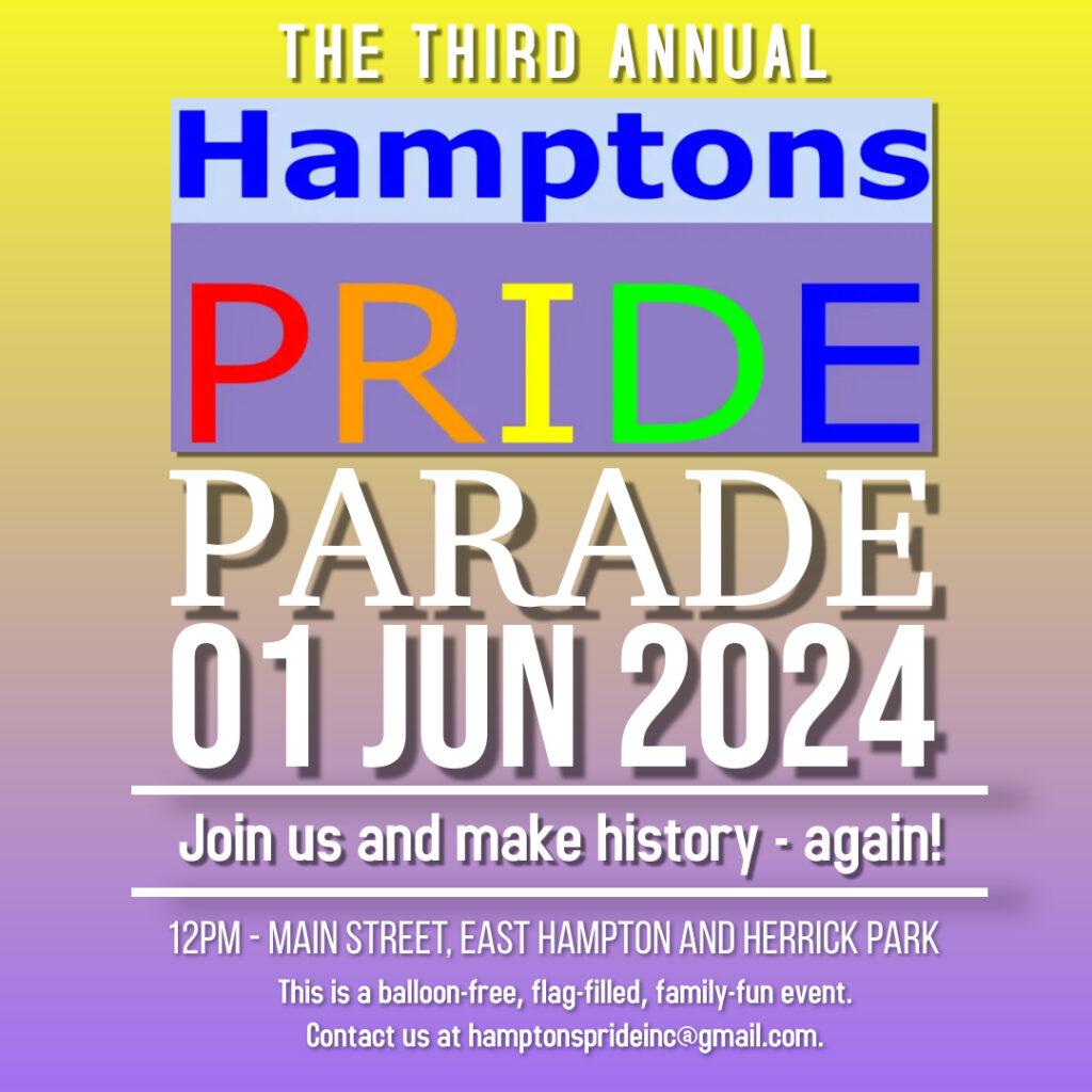 Hamptons PRIDE Parade June 1 2024 