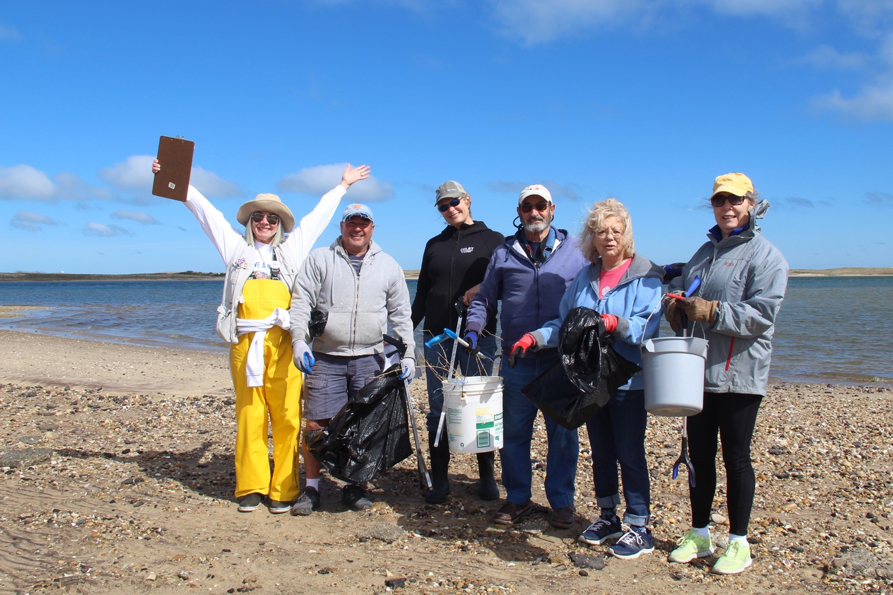 EH Litter Action Committee at Lazy Pt for a beach and road clean up- May 11, 2024 