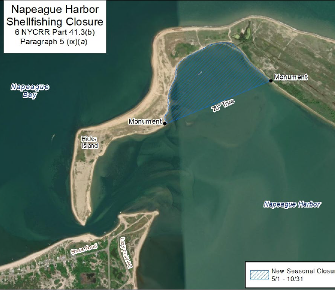 Napeague Harbor Shellfish Closure May 2024