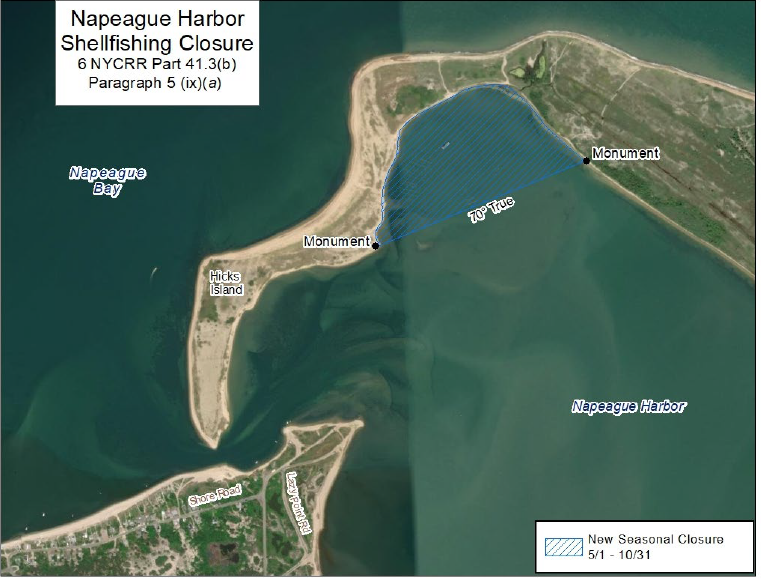 Napeague Harbor Shellfish Closure May 2024