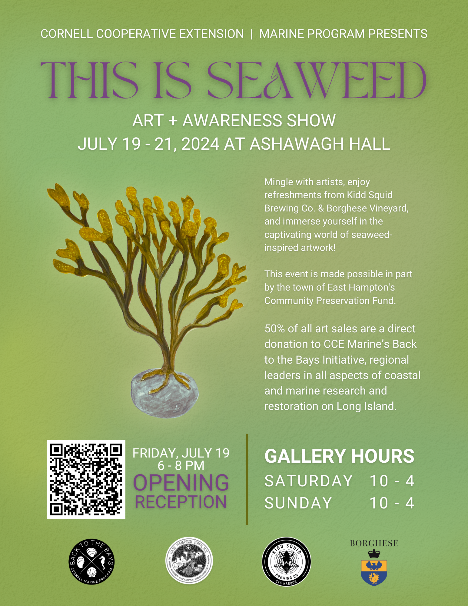 This is Seaweed Event at Ashawagh Hall July 2024