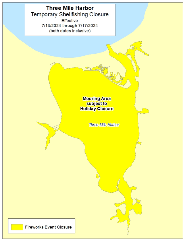 Map of Three Mile Harbor