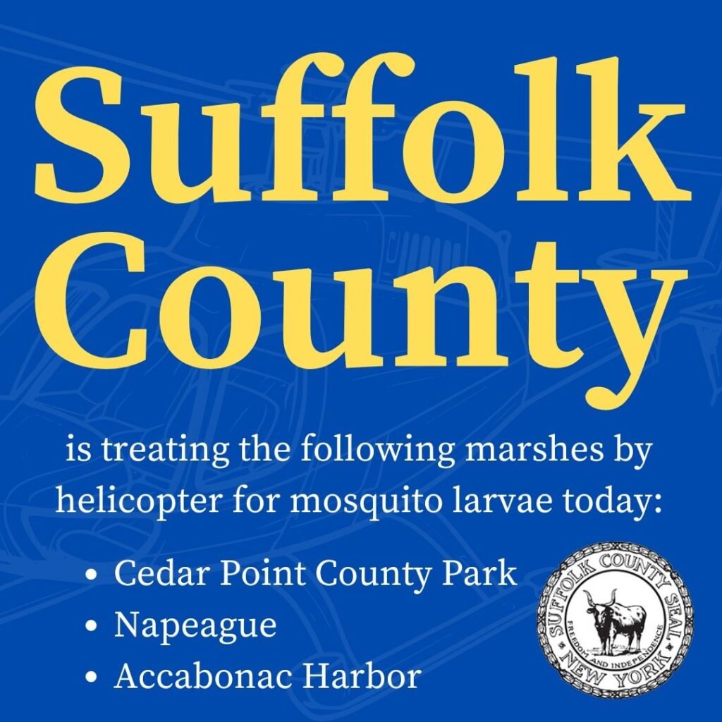 Suffolk County Treatment of Mosquito Larvae Schedule: July - East ...