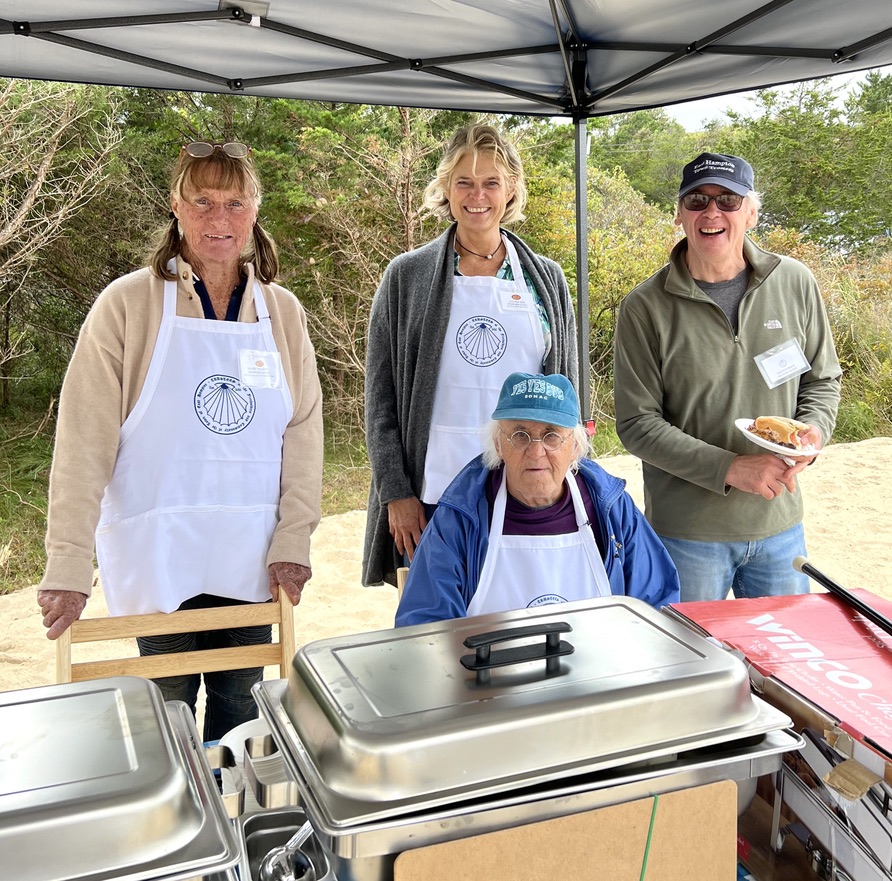 Clam chowder soup judges -L-R Marie Valenti, Suffolk County Legislator Ann Welker, Hugh King, and Francis Bock