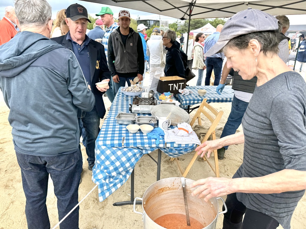 John Ryan Jr. at the chowder table