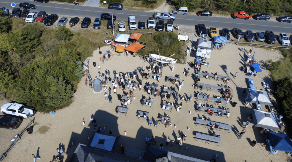 Drone photo by Dylan Hewett of the Lynn Blue Band
