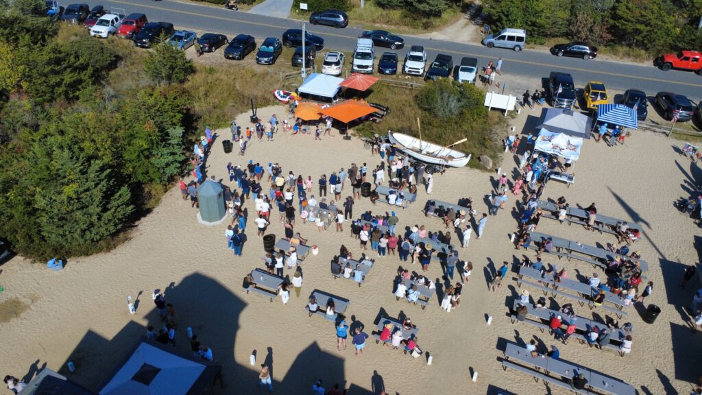 Drone photo by Dylan Hewett of the Lynn Blue Band