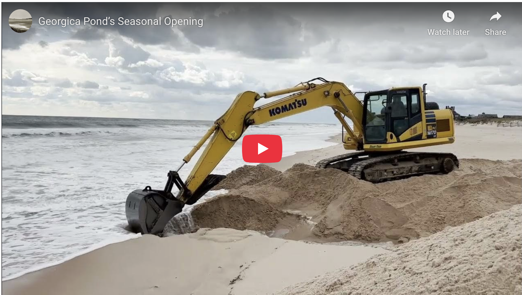 Georgica Pond Seasonal Opening YouTube video November 12 2025